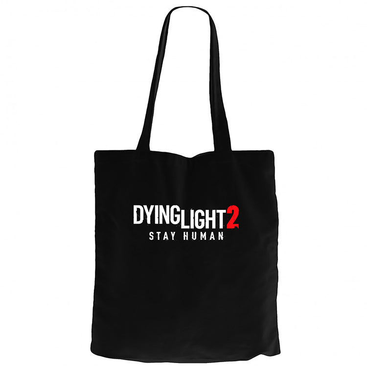 Dying Light Logo Siyah Fermuarlı Bez Çanta Gabardin