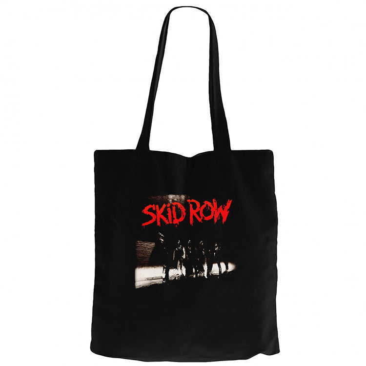 Skid Row Albüm Siyah Fermuarlı Bez Çanta Gabardin