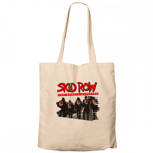 Skid Row The Gang Krem Fermuarlı Bez Çanta Gabardin
