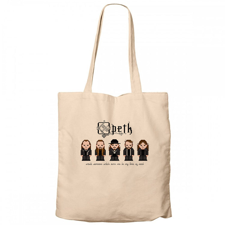 Opeth Group Animation Krem Fermuarlı Bez Çanta Gabardin