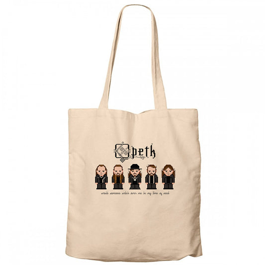 Opeth Group Animation Krem Fermuarlı Bez Çanta Gabardin