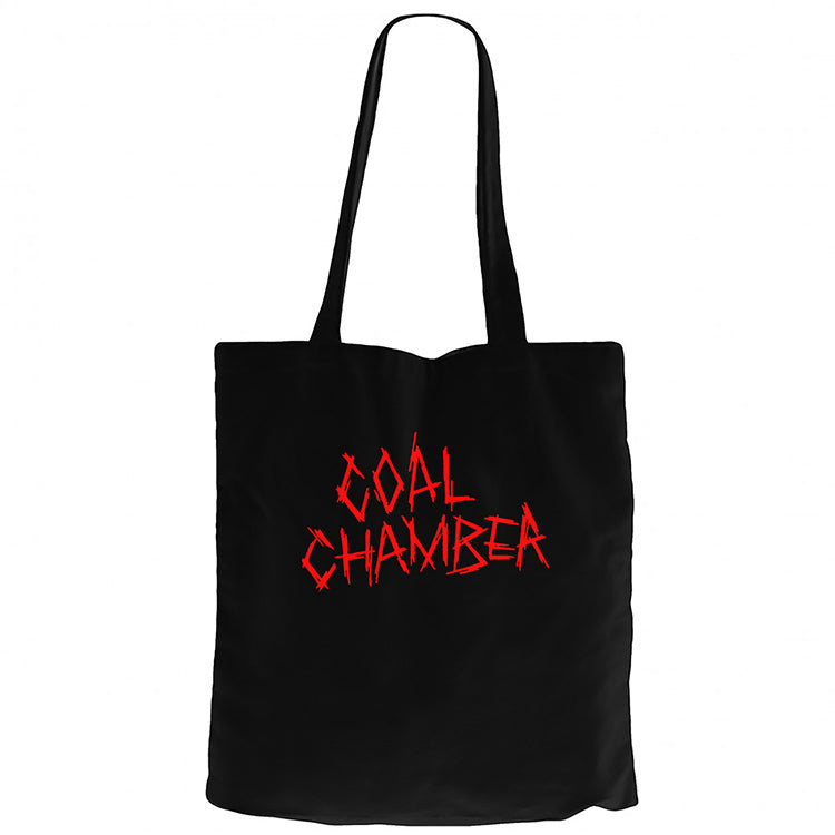 Coal Chamber Logo Classic Siyah Fermuarlı Bez Çanta Gabardin