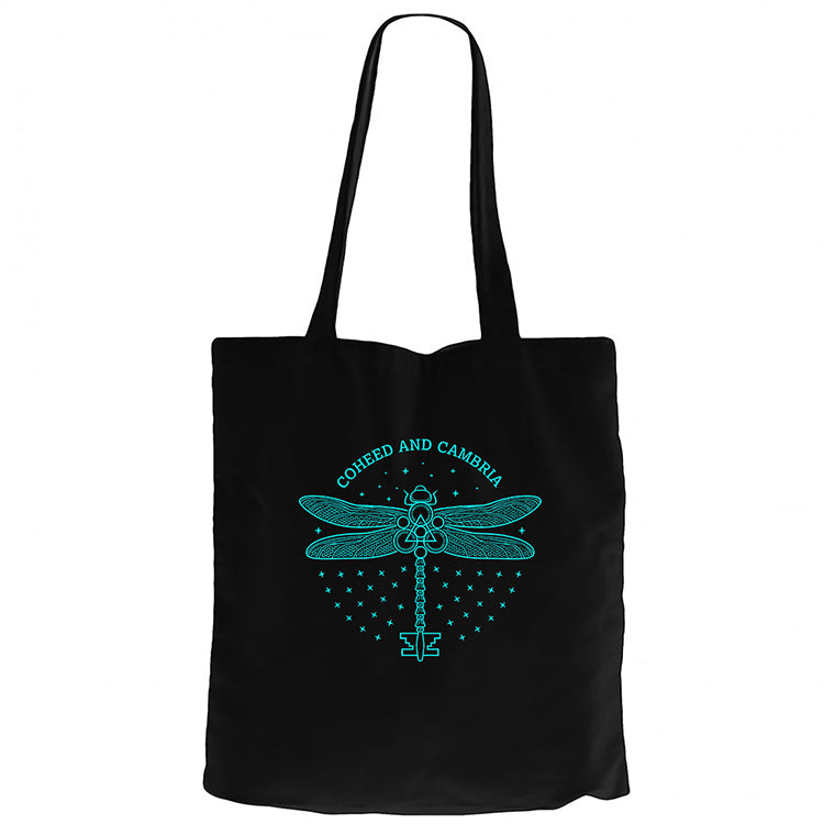 Coheed and Cambria Butterfly Siyah Fermuarlı Bez Çanta Gabardin
