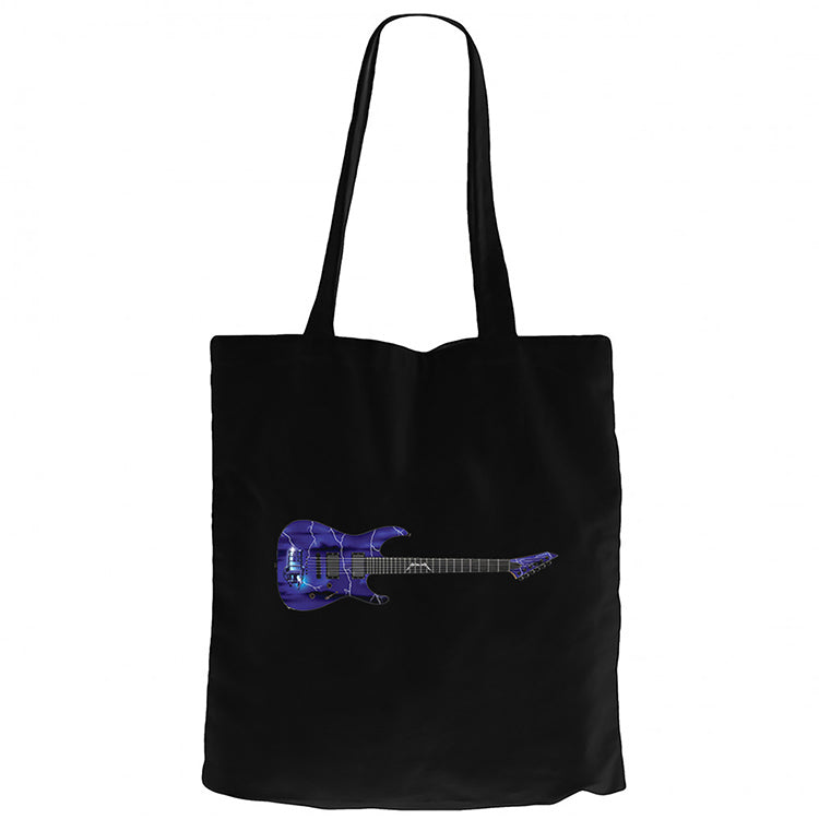 Metallica Ride The Lightning Guitar Siyah Fermuarlı Bez Çanta Gabardin