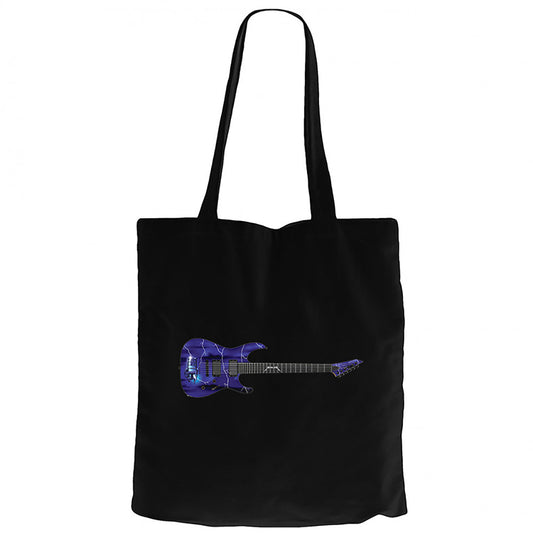 Metallica Ride The Lightning Guitar Siyah Fermuarlı Bez Çanta Gabardin