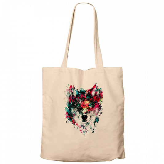 Wolf Color Siyah Fermuarlı Bez Çanta Gabardin