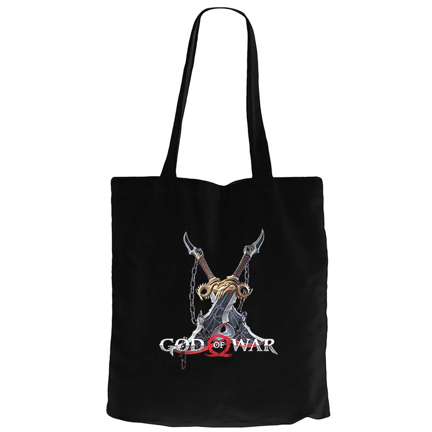 God Of War Kratos Kılıçları Siyah Fermuarlı Bez Çanta Gabardin
