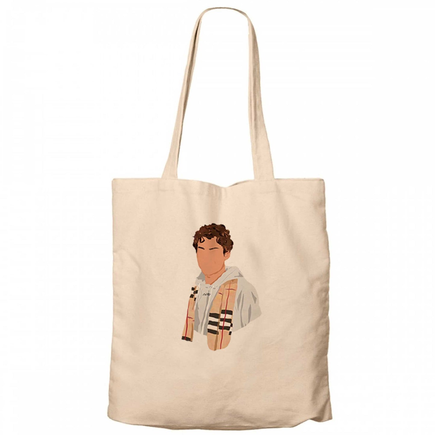 Young Royals August Krem Fermuarlı Bez Çanta Gabardin