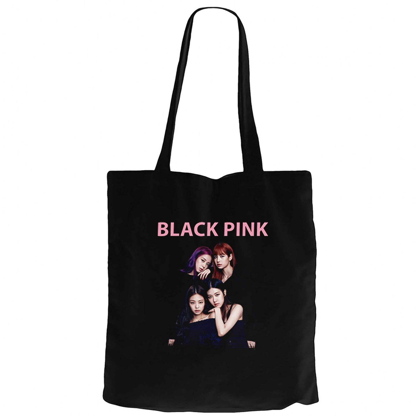 Blackpink Siluet Siyah Kanvas Bez Çanta