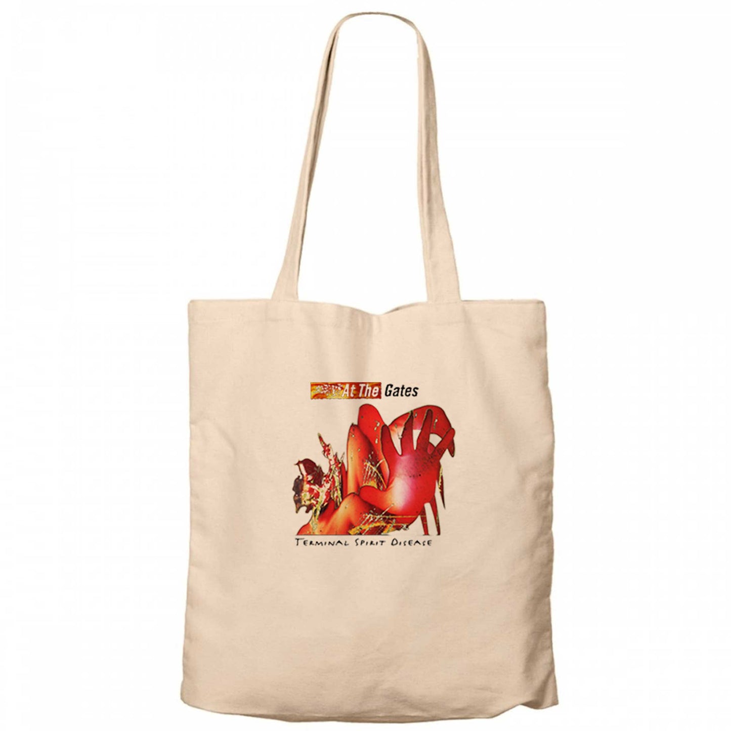 At the Gates Terminal Spirit Disease Krem Fermuarlı Bez Çanta Gabardin