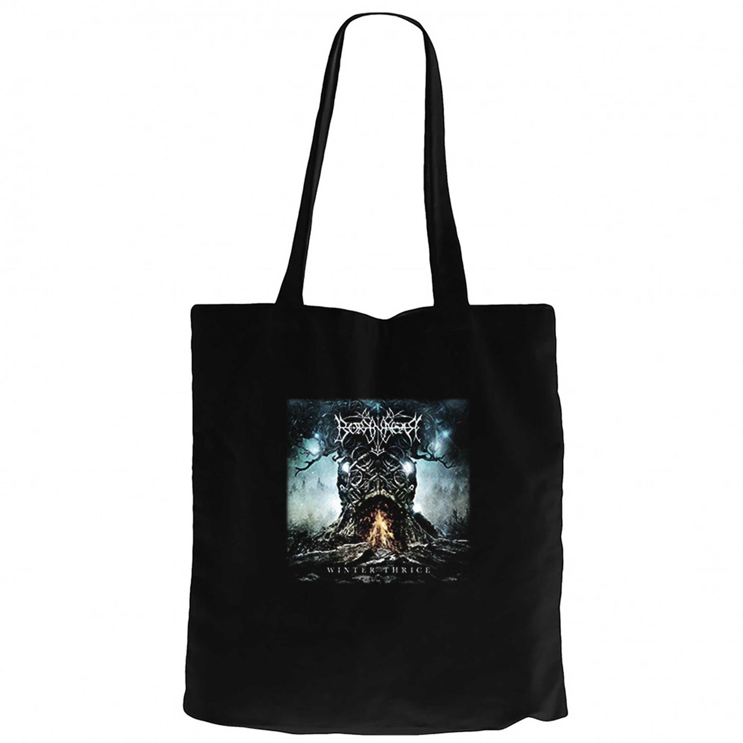 Borknagar Winter Thrice Siyah Fermuarlı Bez Çanta Gabardin