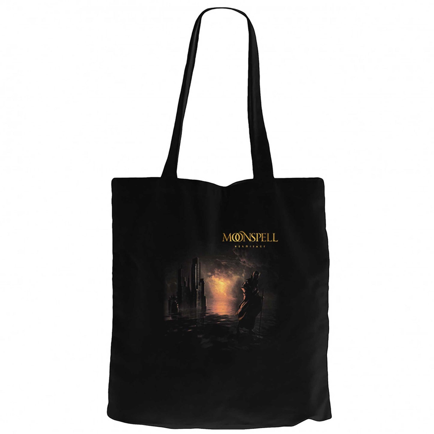 Moonspell Hermitage Siyah Fermuarlı Bez Çanta Gabardin