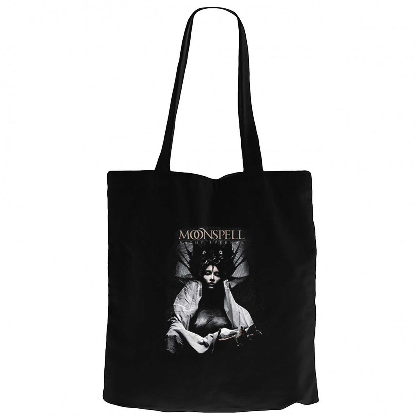 Moonspell Night Eternal Siyah Fermuarlı Bez Çanta Gabardin