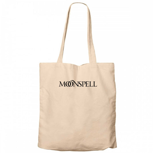 Moonspell Text Krem Fermuarlı Bez Çanta Gabardin