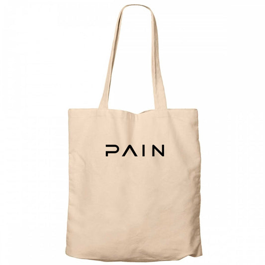 Pain Logo Krem Fermuarlı Bez Çanta Gabardin