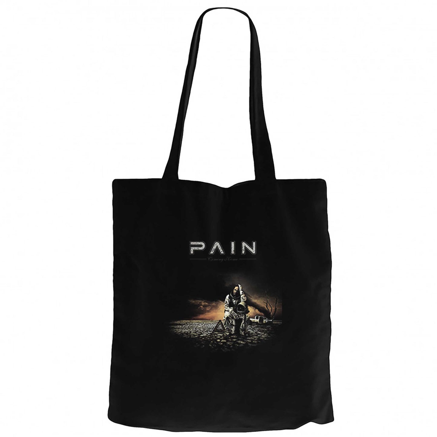 Pain Coming Home Siyah Fermuarlı Bez Çanta Gabardin