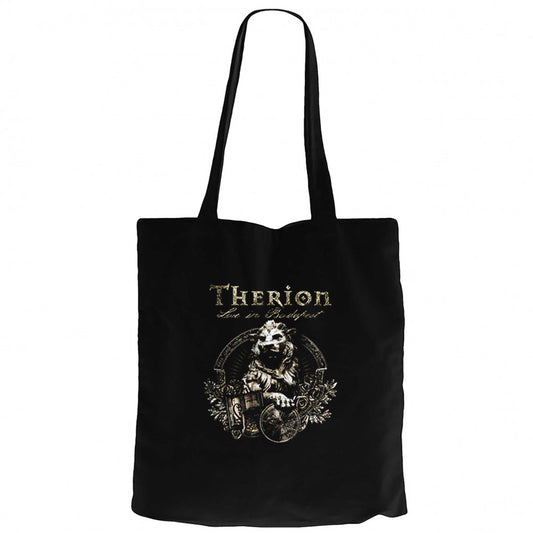 Therion 20th Anniversary Show Siyah Fermuarlı Bez Çanta Gabardin