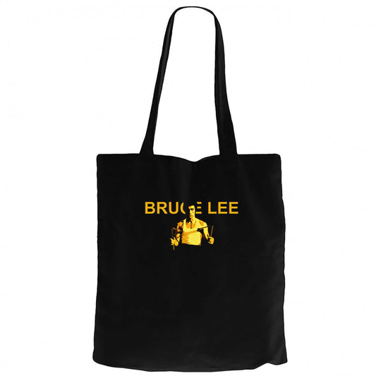 Bruce Lee Nunchaku Siyah Kanvas Bez Çanta