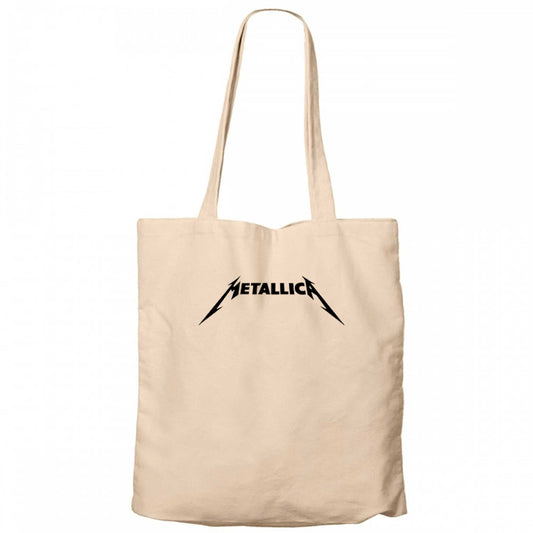 Metallica Classic Logo Krem Kanvas Bez Çanta