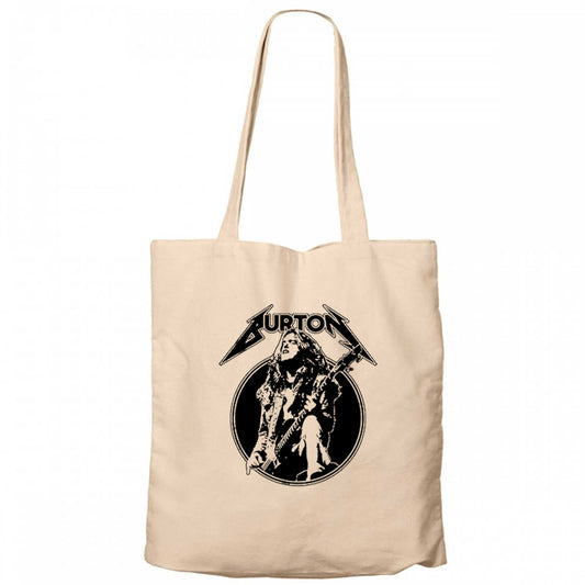 Metallica Cliff Burton Guitar Krem Kanvas Bez Çanta