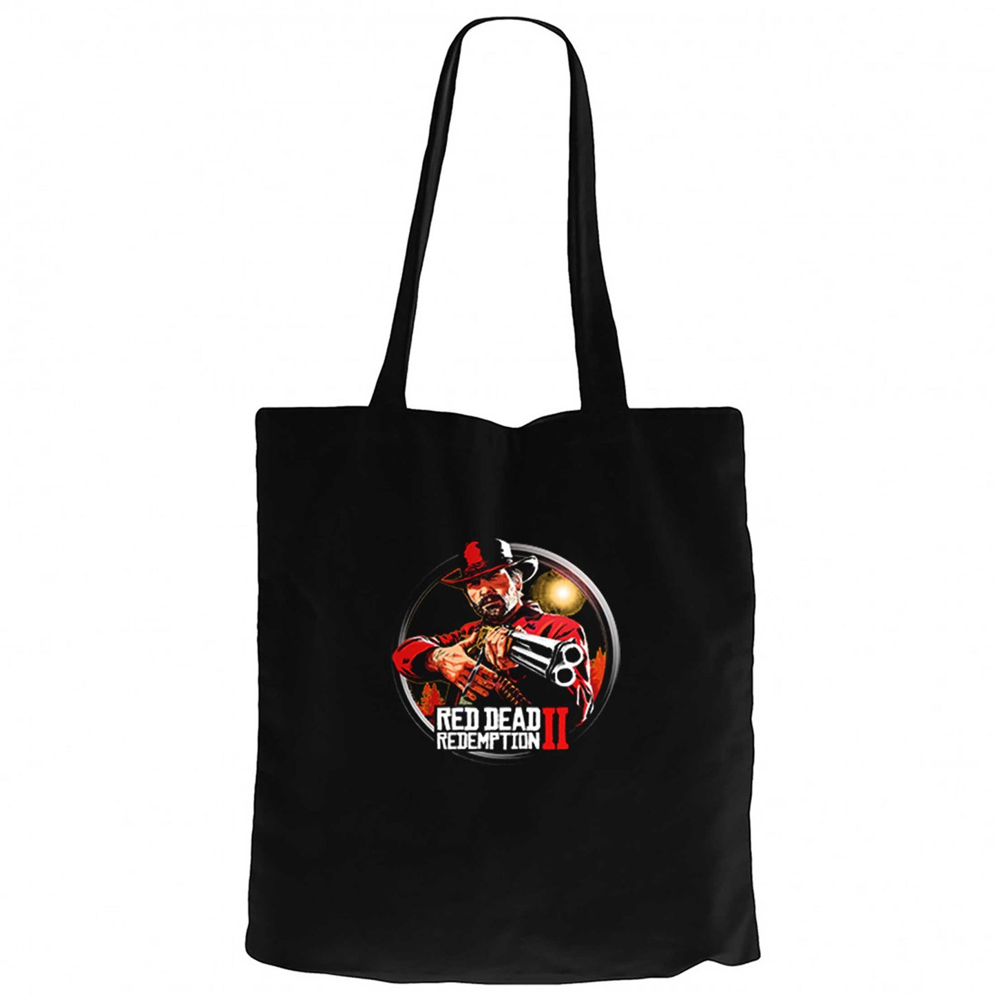 Red Dead Redemption 2 Classic Siyah Fermuarlı Bez Çanta Gabardin