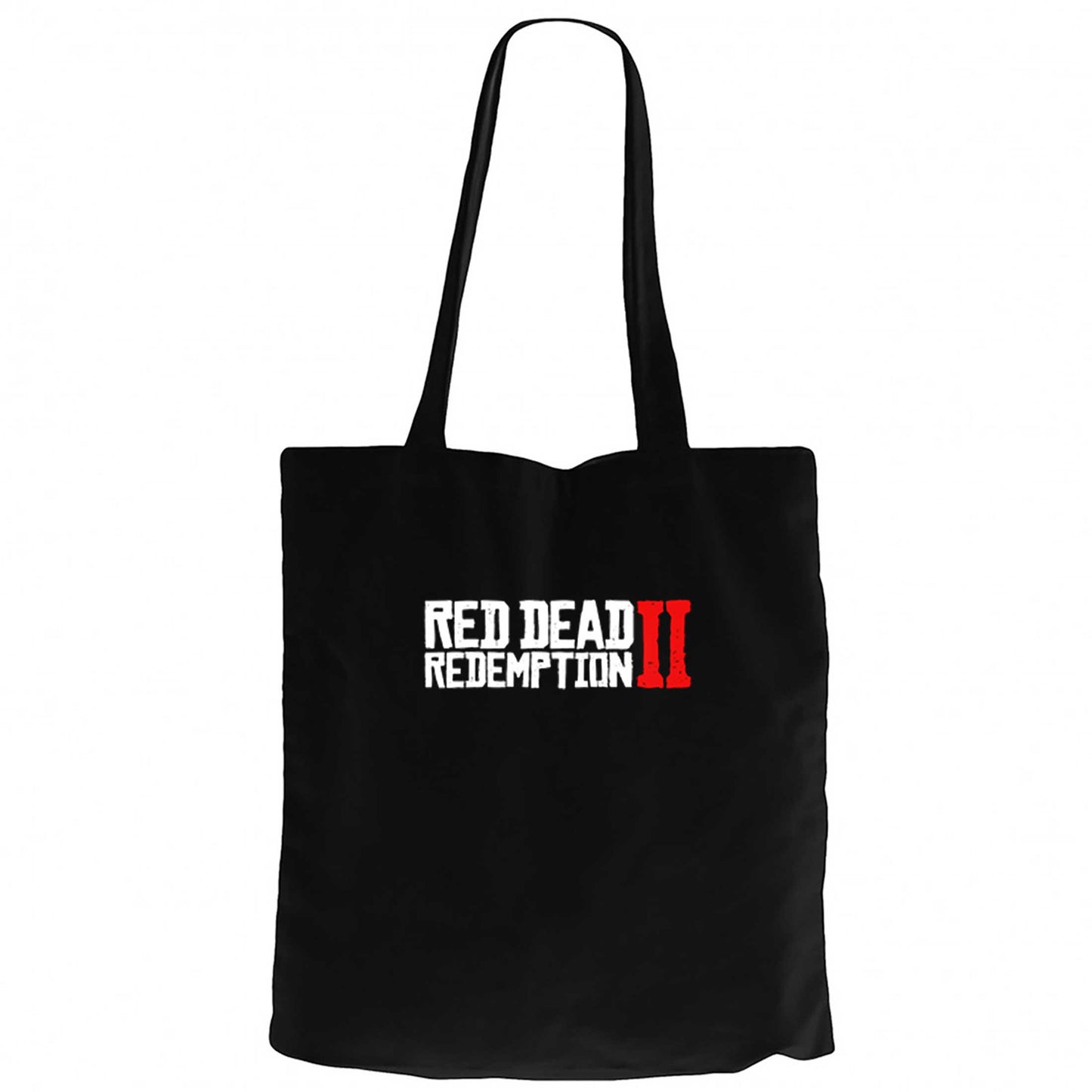Red Dead Redemption 2 Text Siyah Fermuarlı Bez Çanta Gabardin