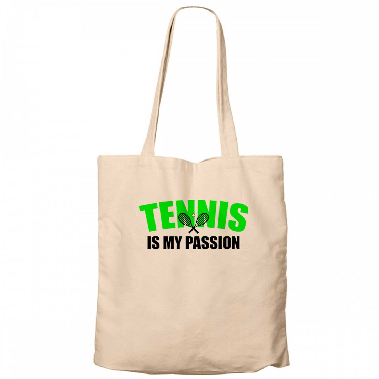 Tennis is My Passion Krem Kanvas Bez Çanta