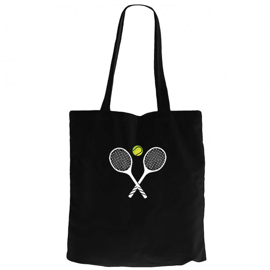 Tennis Rackets Siyah Kanvas Bez Çanta