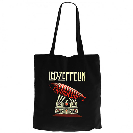 Led Zeppelin Mothership Siyah Kanvas Bez Çanta