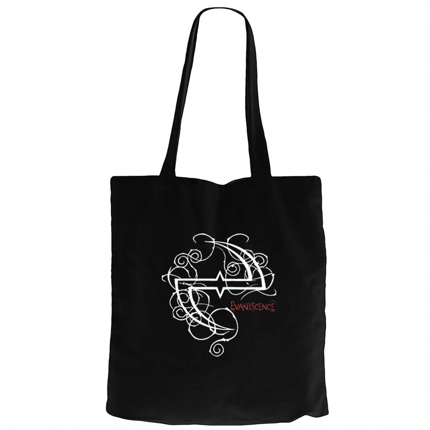 Evanescence Logo Siyah Fermuarlı Bez Çanta Gabardin