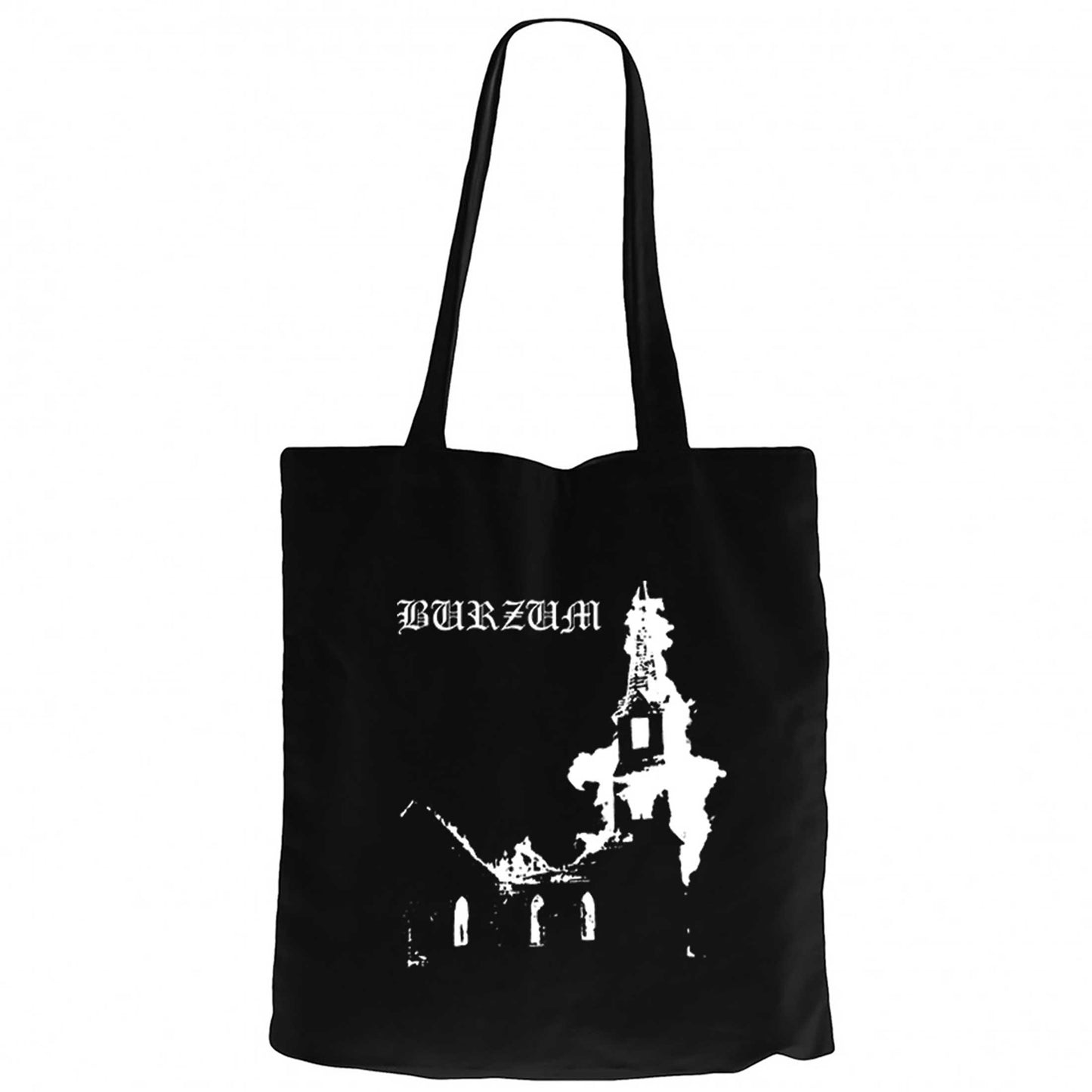 Burzum Burn Church Siyah Fermuarlı Bez Çanta Gabardin