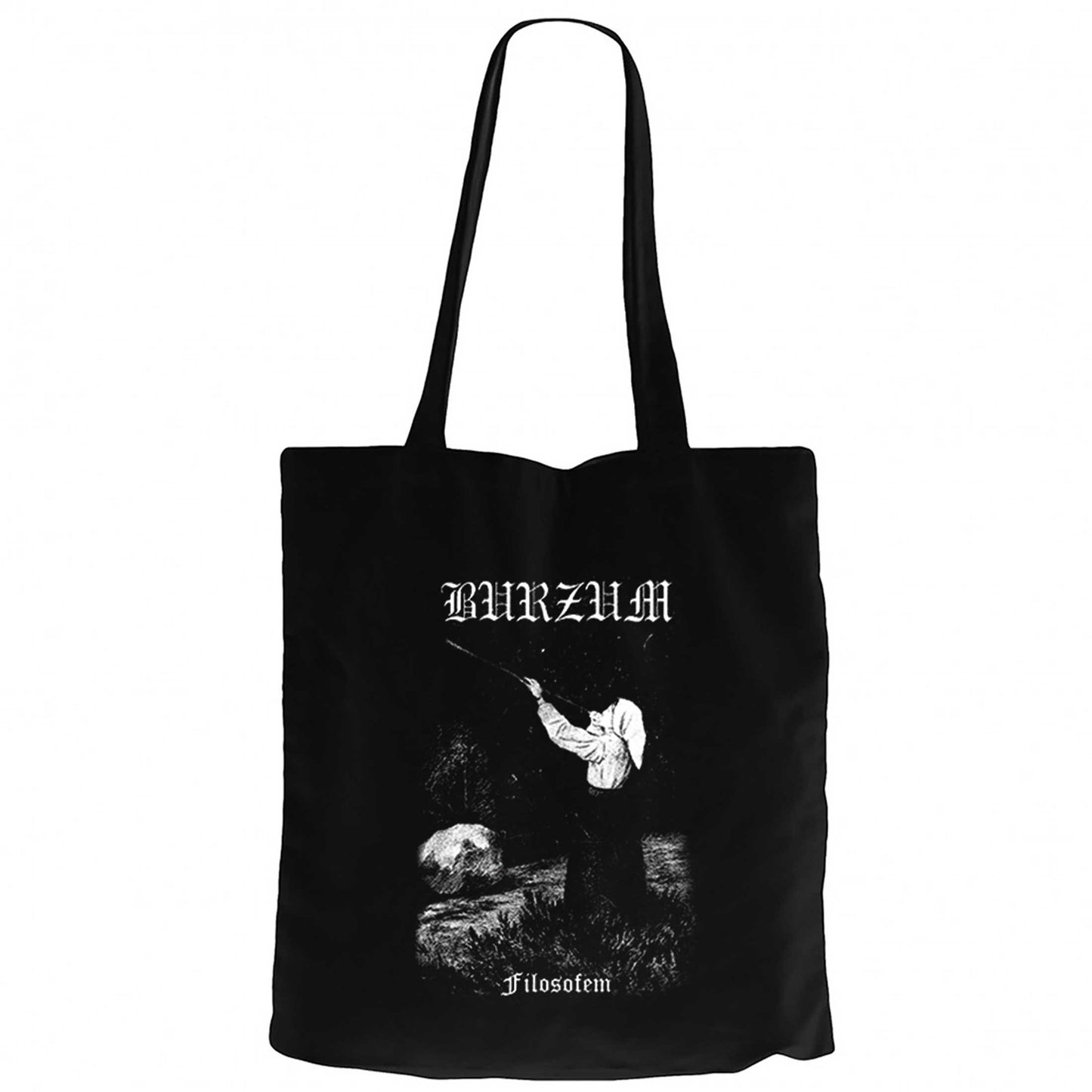 Burzum Filosofem Siyah Fermuarlı Bez Çanta Gabardin