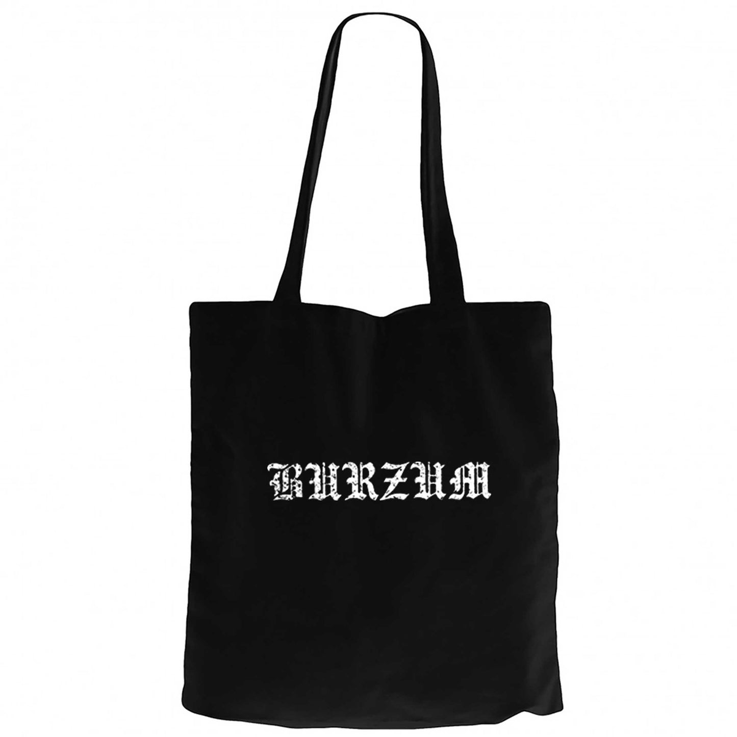 Burzum Logo Yazı Siyah Fermuarlı Bez Çanta Gabardin
