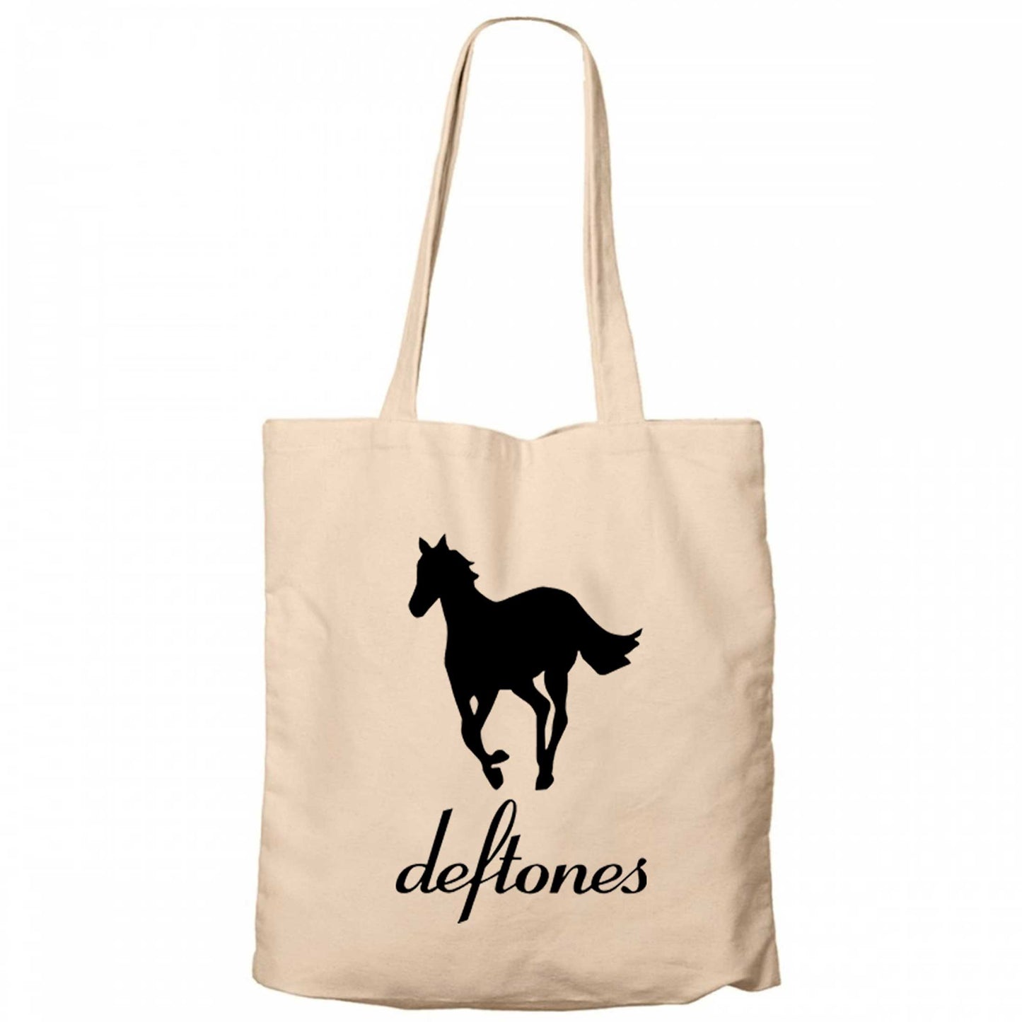 Deftones Pony Krem Fermuarlı Bez Çanta Gabardin