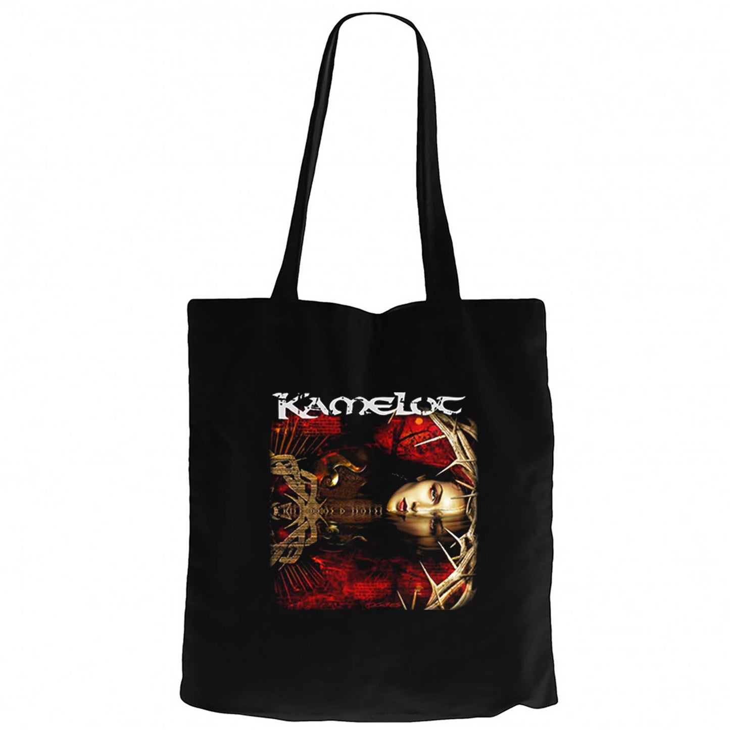 Kamelot The Black Halo Siyah Fermuarlı Bez Çanta Gabardin