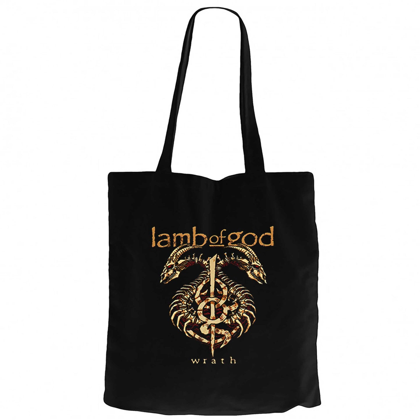Lamb of God Wrath Dragon Siyah Fermuarlı Bez Çanta Gabardin