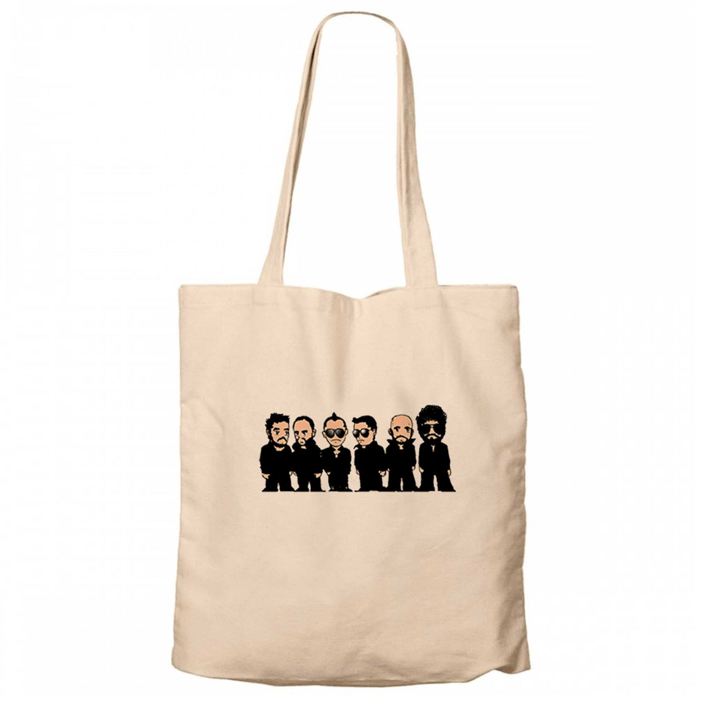 Linkin Park Minutes Cartoon Krem Fermuarlı Bez Çanta Gabardin