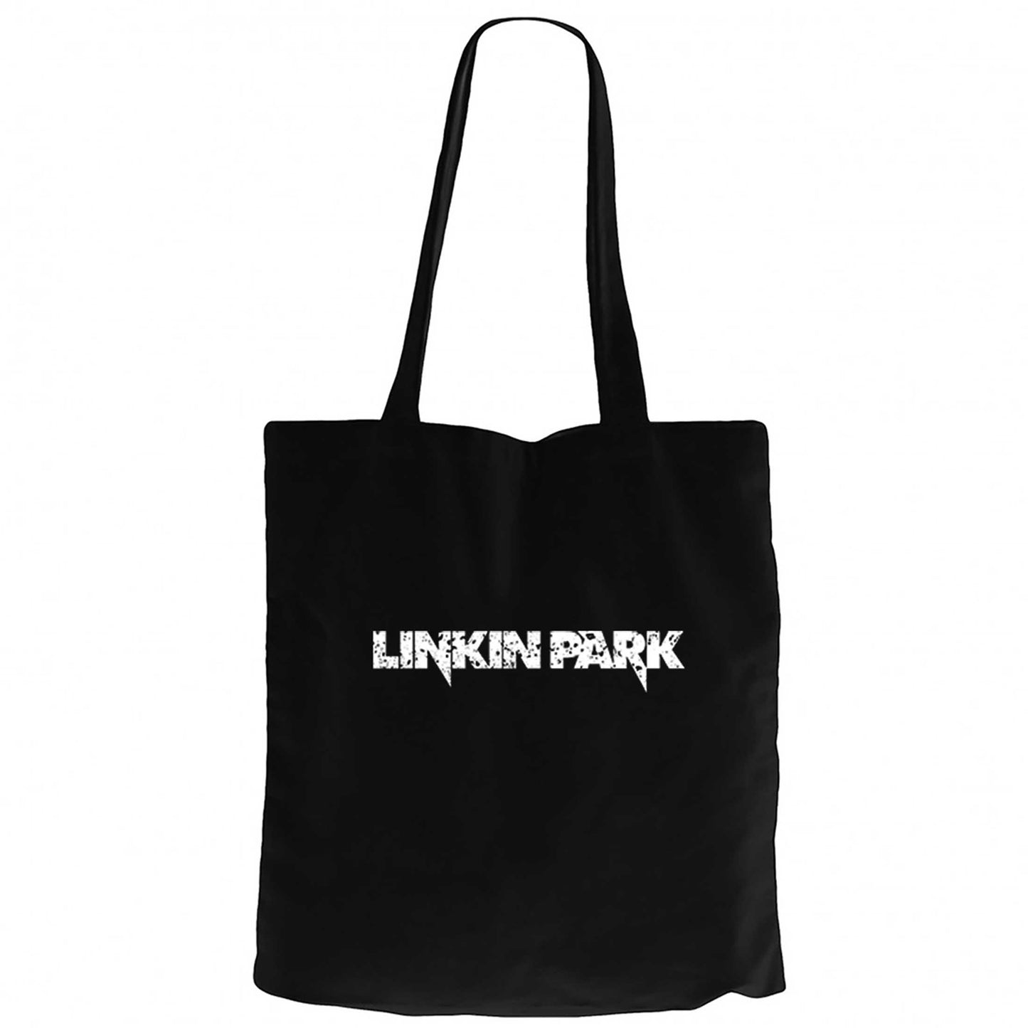 Linkin Park Yazı Siyah Fermuarlı Bez Çanta Gabardin