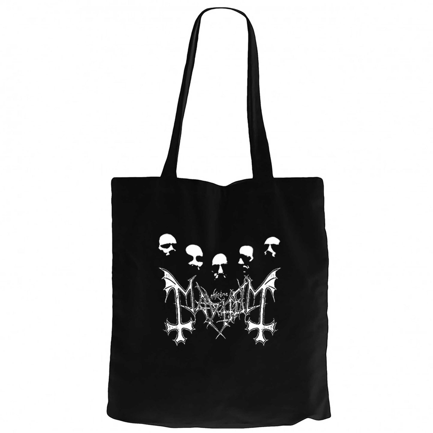 Mayhem Grup Face Siyah Fermuarlı Bez Çanta Gabardin