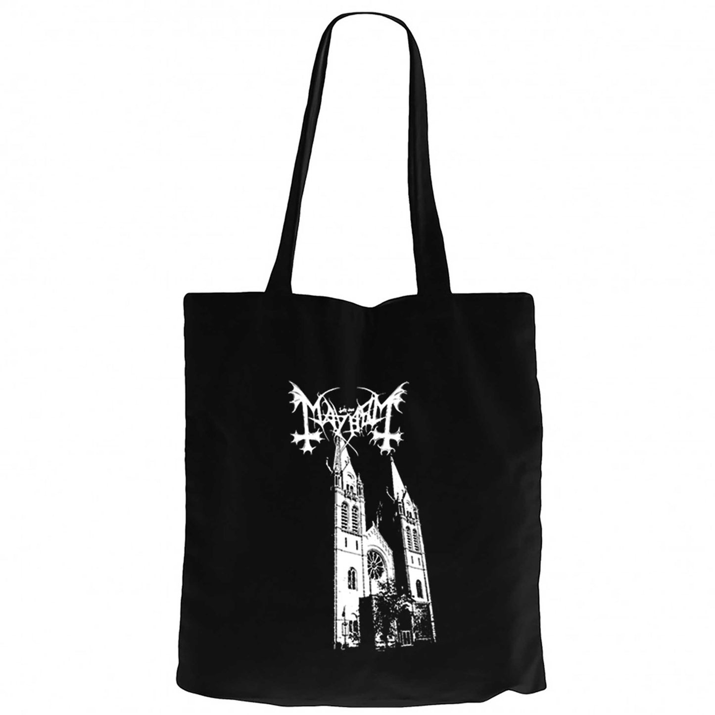 Mayhem Originators Of The Northern Darkness Siyah Fermuarlı Bez Çanta Gabardin