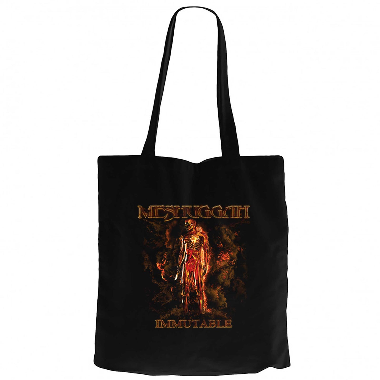 Meshuggah Immutable Siyah Fermuarlı Bez Çanta Gabardin