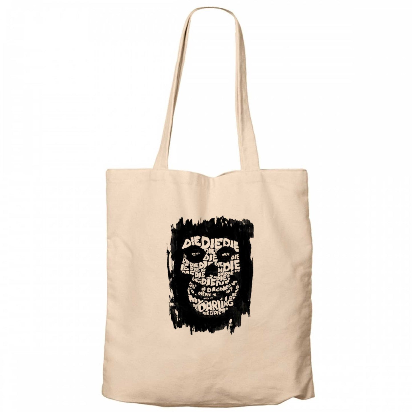 Misfits Die Die My Darling siyah Fermuarlı Bez Çanta Gabardin