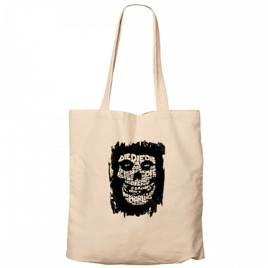 Misfits Die Die My Darling siyah Fermuarlı Bez Çanta Gabardin