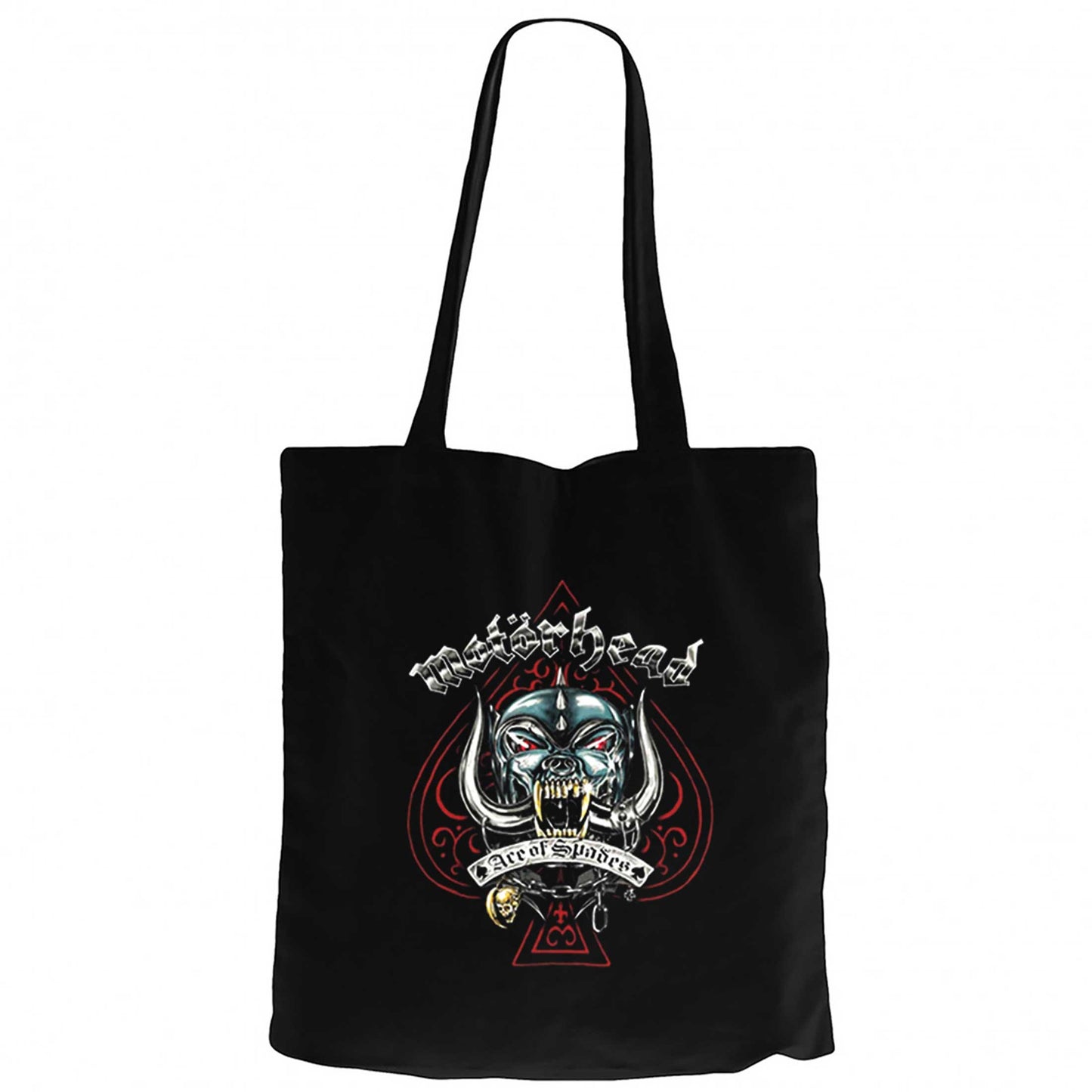 Motörhead Ace of Spades Siyah Fermuarlı Bez Çanta Gabardin