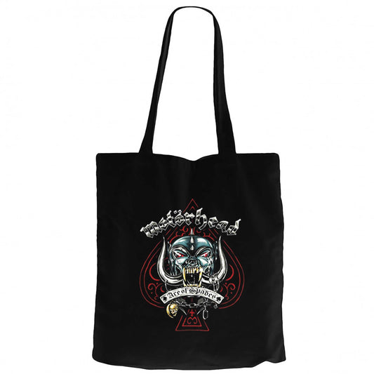 Motörhead Ace of Spades Siyah Fermuarlı Bez Çanta Gabardin
