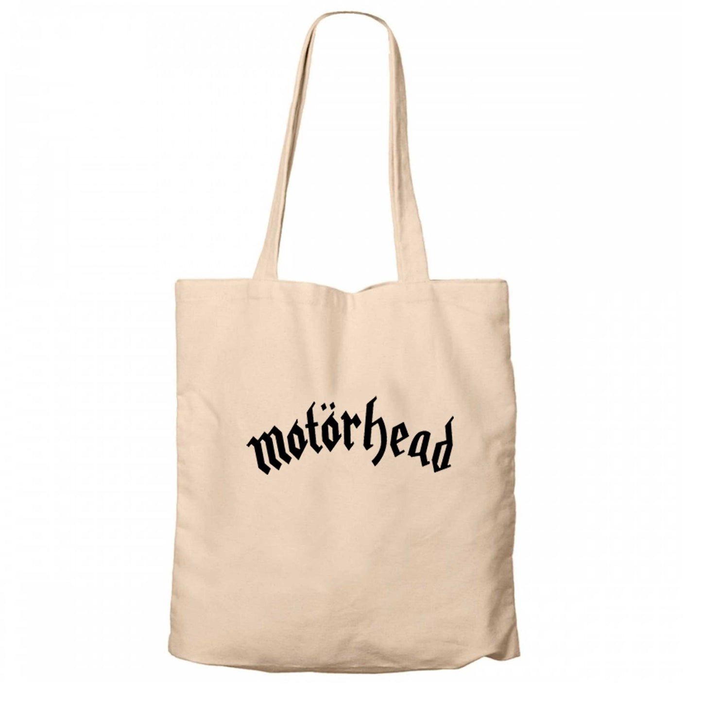 Motörhead Logo Yazı White Krem Fermuarlı Bez Çanta Gabardin