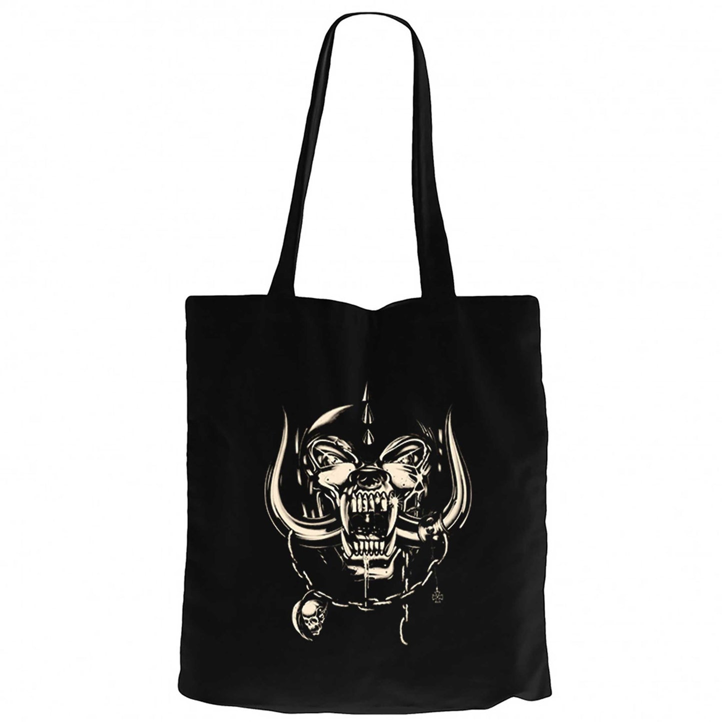 Motörhead Logo Siyah Fermuarlı Bez Çanta Gabardin