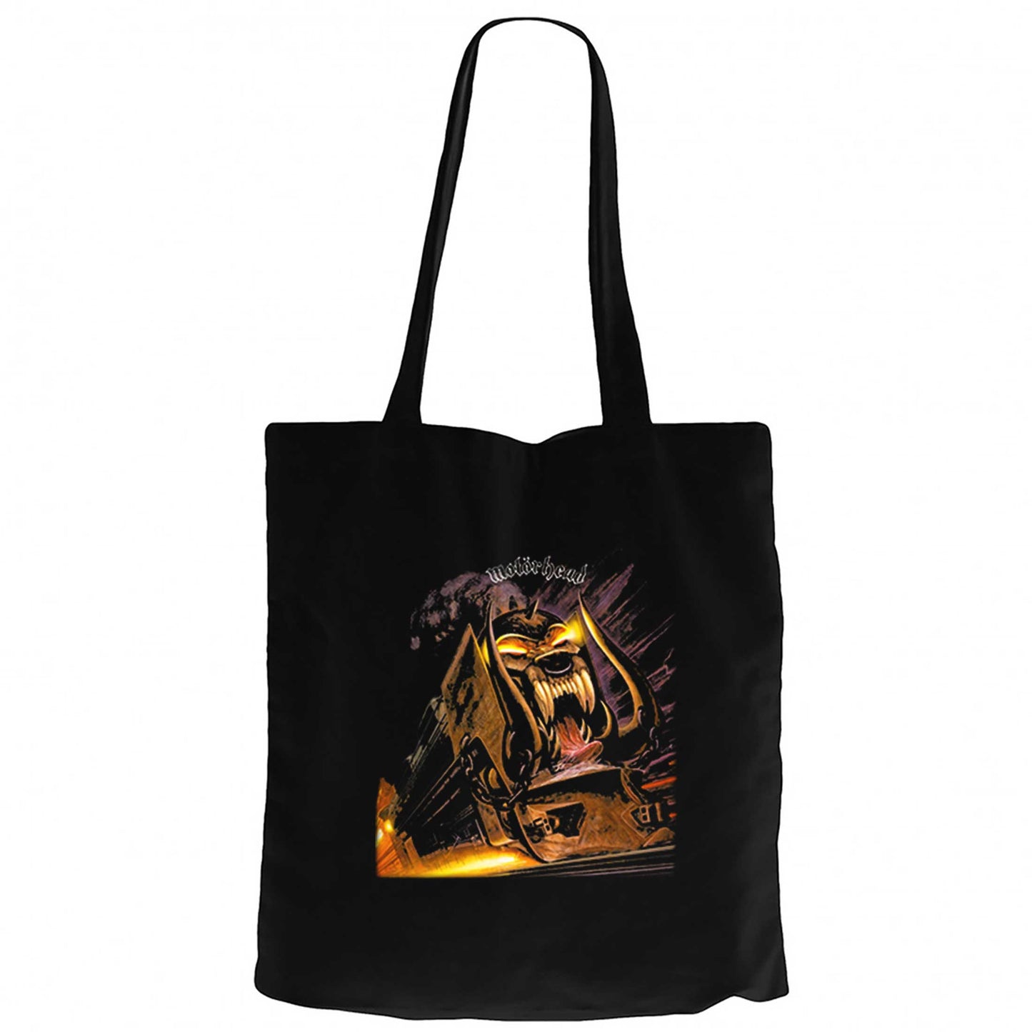 Motörhead Orgasmatron Siyah Fermuarlı Bez Çanta Gabardin