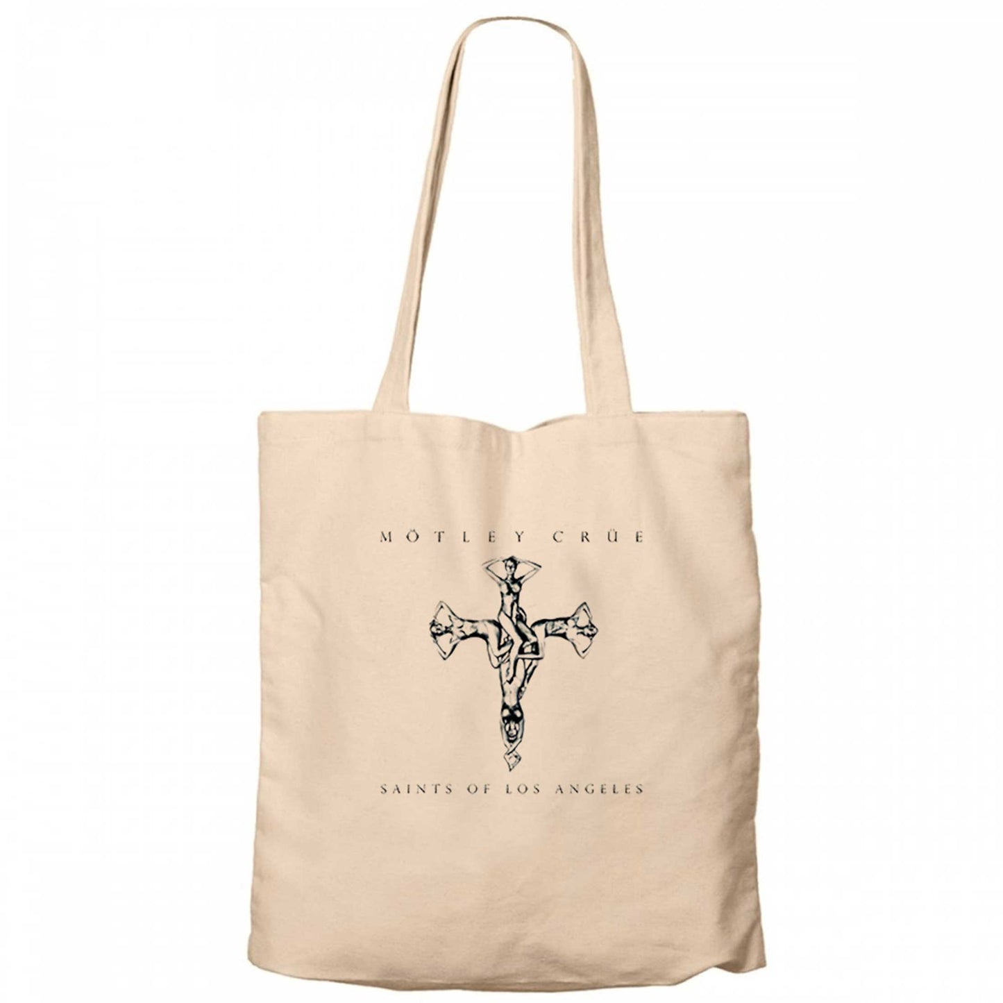 Mötley Crüe Saints Of Los Angeles Krem Fermuarlı Bez Çanta Gabardin