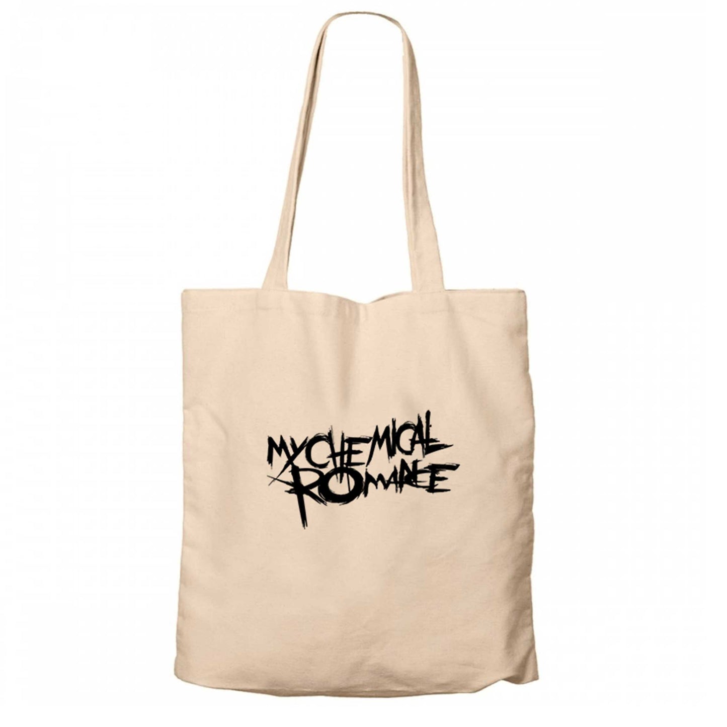 My Chemical Romance Logo Symbol Krem Fermuarlı Bez Çanta Gabardin